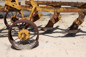 Haifa Israel October 29, 2020. Old agricultural machinery in a kibbutz in Israel. photo