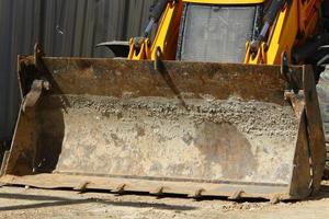 Nahariya Israel March 4, 2020. A large excavator is working at a construction site. photo