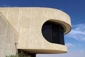 Haifa Israel June 15, 2020. Large balcony on the facade of a residential building. photo