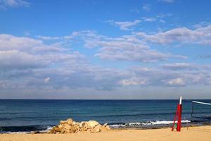 Clouds in the sky over the Mediterranean Sea. photo