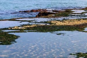 Coast of the Mediterranean Sea in northern Israel. photo