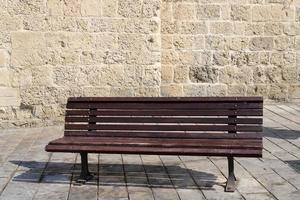 Bench for rest in the city park. photo