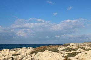 Clouds in the sky over the Mediterranean Sea. photo