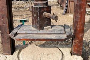 Haifa Israel October 29, 2020. Old agricultural machinery in a kibbutz in Israel. photo