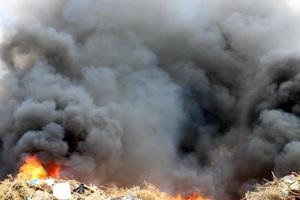 Fire - uncontrolled burning causing property damage. photo