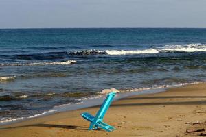 Coast of the Mediterranean Sea in northern Israel. photo