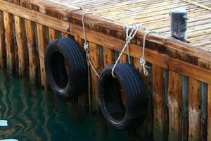 Acre Israel December 19, 2020. Berth for mooring boats and yachts in the seaport. photo