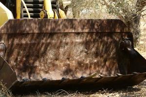 Nahariya Israel March 4, 2020. A large excavator is working at a construction site. photo