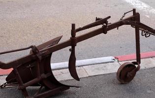 Haifa Israel October 29, 2020. Old agricultural machinery in a kibbutz in Israel. photo