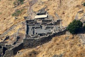 katzrin israel 1 de octubre de 2019. gamla es una antigua ciudad judía en la ladera occidental de los altos del golán. foto