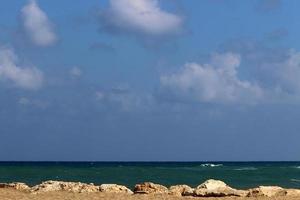 Clouds in the sky over the Mediterranean Sea. photo