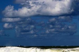 Clouds in the sky over the Mediterranean Sea. photo