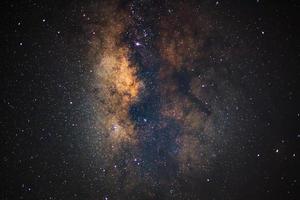 Close - up Milky Way. Long exposure photograph,with grain photo