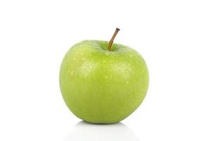 Fresh green apple, isolated on white background photo