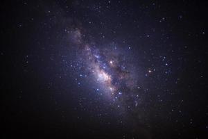 clearly milky way galaxy at phitsanulok in thailand. Long exposure photograph.with grain photo