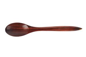 wooden spoon isolated on white background photo