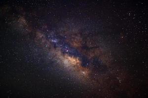 Close-up of the milky way, Long exposure photograph,with grain photo