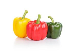 bell peppers or capsicum isolated on white background photo