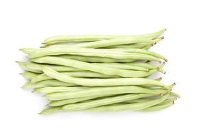 green beans or string beans isolated on white background photo