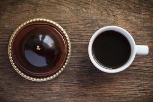 Coffee and chocolate cake photo