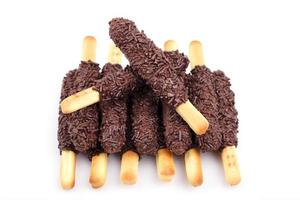 snack comida biscuit stick recubierto de chocolate foto