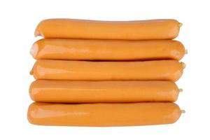 sausages on white background photo