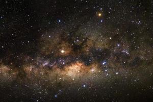 Close up of Milky way galaxy with stars and space dust in the universe photo