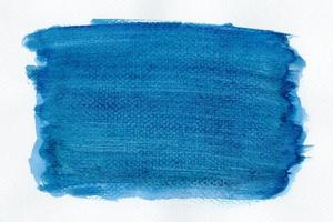 Abstract blue watercolor on white background.The color splashing on the paper.It is a hand drawn. photo