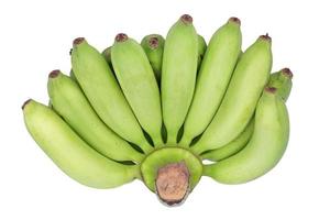 ripe bananas bunch isolated on white background photo