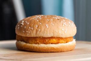 Spicy chicken hamburger photo