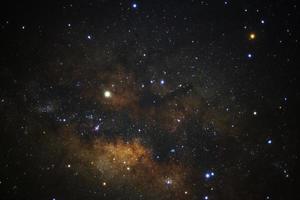 The center of the milky way galaxy,Long exposure photograph, with grain photo