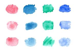 Abstract watercolor on white background.The color splashing on the paper.It is a hand drawn. photo