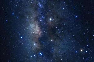 Close up of Milky way galaxy with stars and space dust in the universe photo