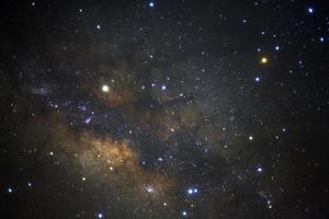 The center of the milky way galaxy,Long exposure photograph, with grain photo