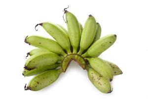 ripe bananas bunch isolated on white background photo
