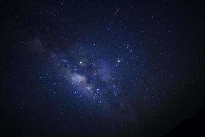 Milky way galaxy. Long exposure photograph.With grain photo