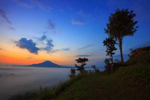 misty morning sunrise in mountain at Khao-kho Phetchabun,Thailand photo