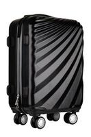 black luggage isolate on white background photo