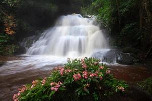 Mhundaeng waterfall Phu Hin Rong Kla National Park at Phitsanulok Thailand photo