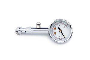 Tire-pressure gauge isolate on white background photo