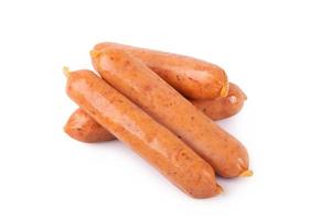 Sausages isolated on a white background photo