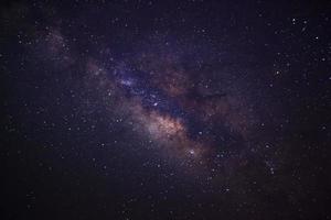 The Panorama Milky Way galaxy, Long exposure photograph, with grain photo