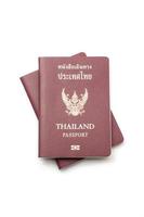 Thailand passport on white photo