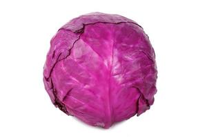 red cabbage on a white background photo