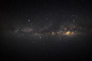 Starry night sky, milky way galaxy with stars and space dust in the universe photo