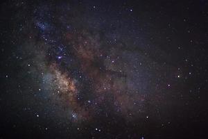 Close-up of Milky Way,Long exposure photograph, with grain photo