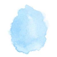 acuarela azul abstracta sobre fondo blanco. el color que salpica en el papel. es un dibujo a mano. foto