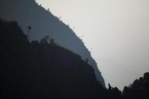 Landscape high mountain sunset at Doi Luang Chiang Dao, in Chiang Mai Province, Thailand photo