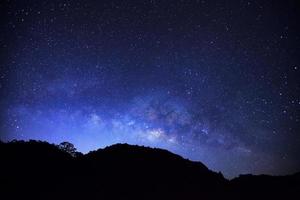 milky way galaxy at Doi Luang Chiang Dao high mountain in Chiang Mai Province, Thailand. photo