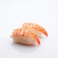 Sushi shrimp on white photo